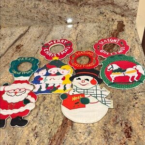 Festive Christmas doorknob decoration Set